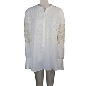 Hotel Particulier Lace Detail Button Down Top MD